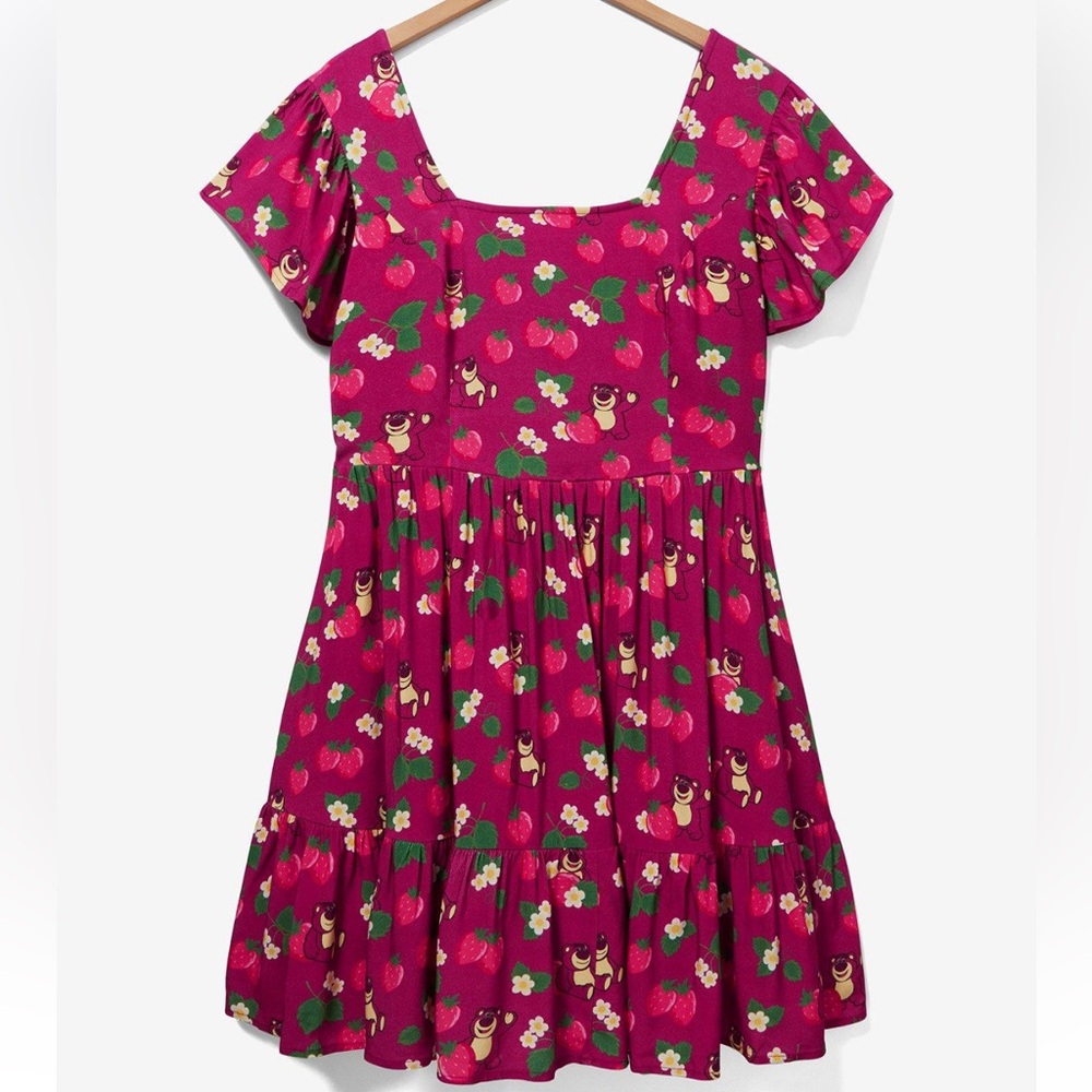 Disney Toy Story 3 Lotso Strawberry Ruffled Plus Size Dress Boxlunch Exclusive